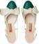 Lookbook (W) Gucci Flat Kulit Slingback 'Putih Hijau Tahun Arnab' 729755-BNC80-3146