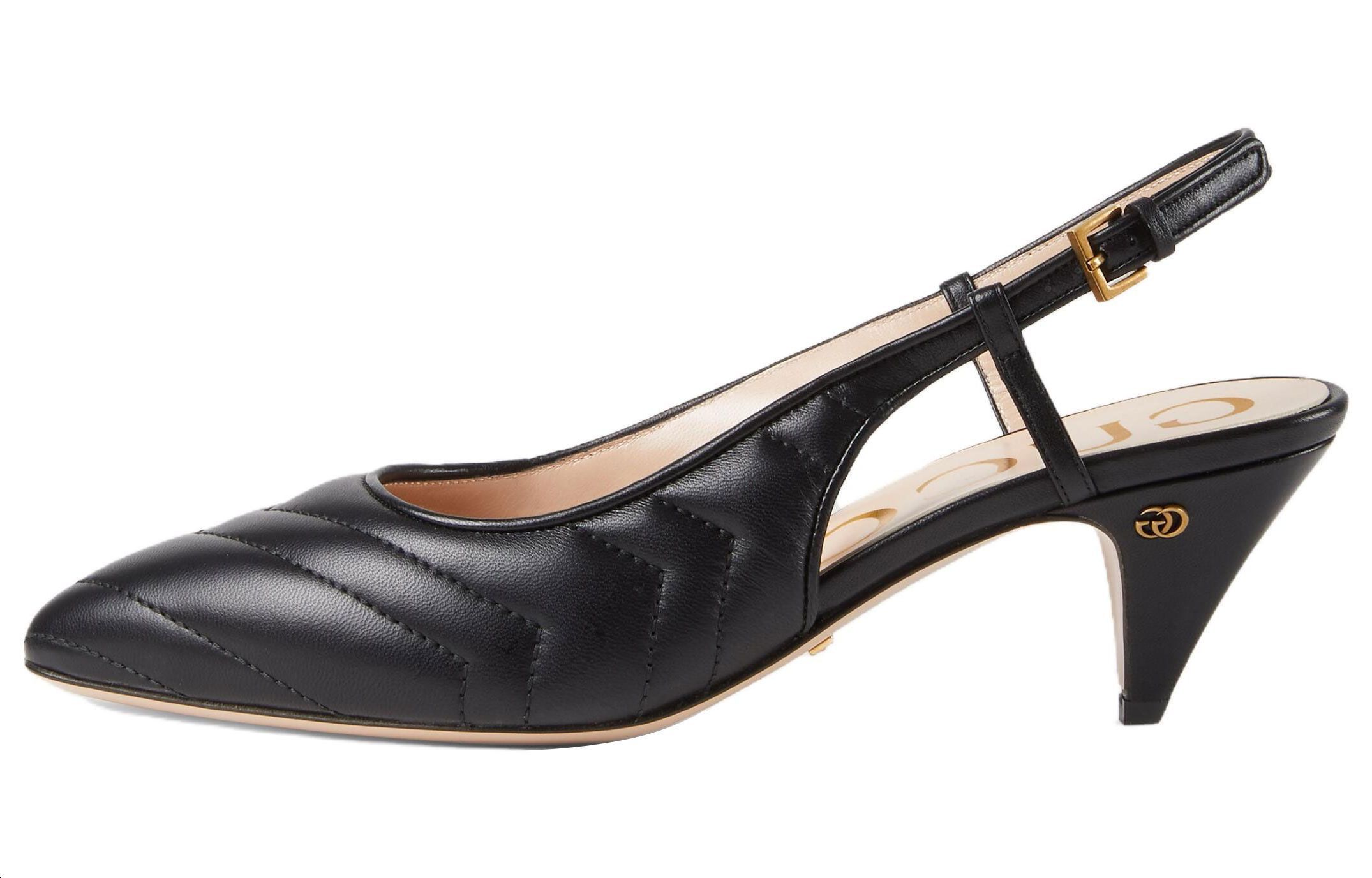 (W) Gucci Leather Slingback Pump 'Black'