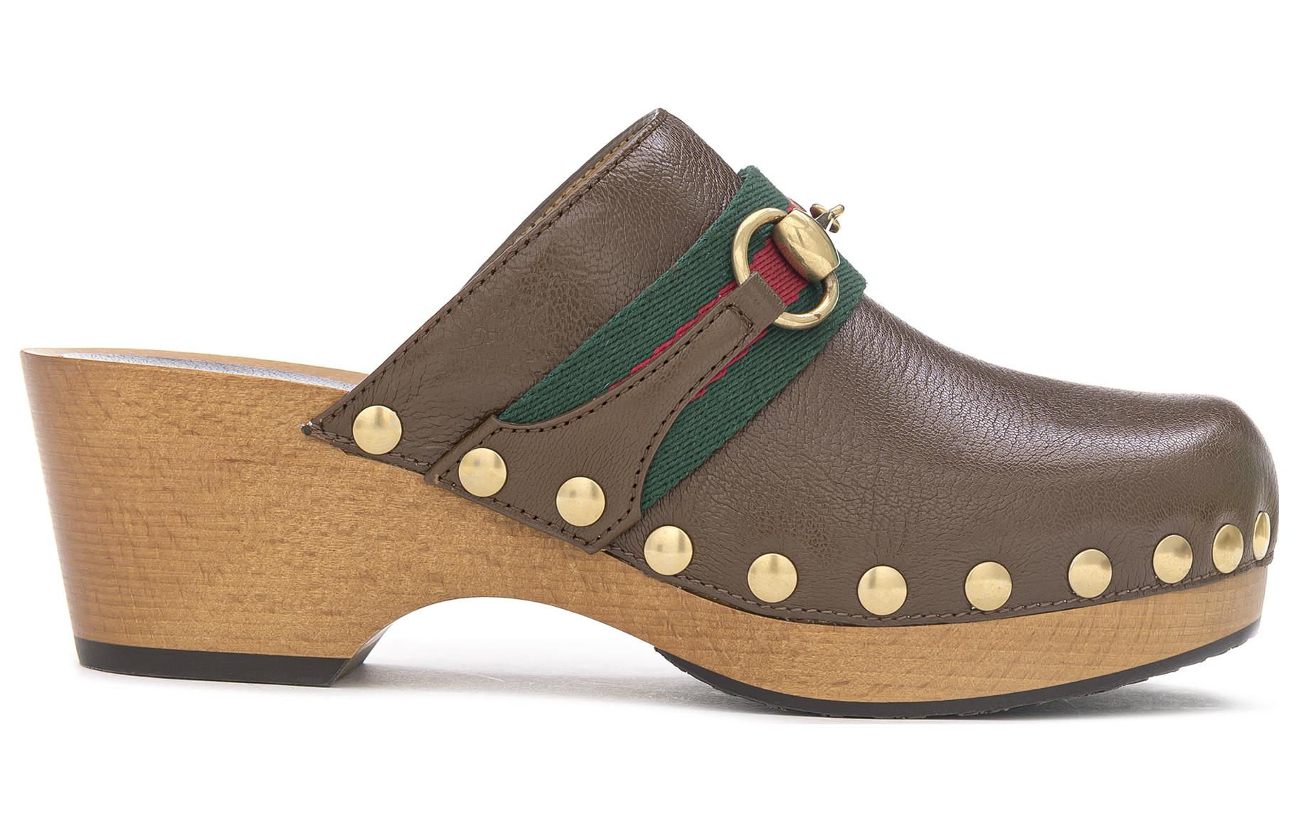 Order (W) Gucci Leren Instapper ''Fashion Slide Bruin'' 700057-0G0P0-2360
