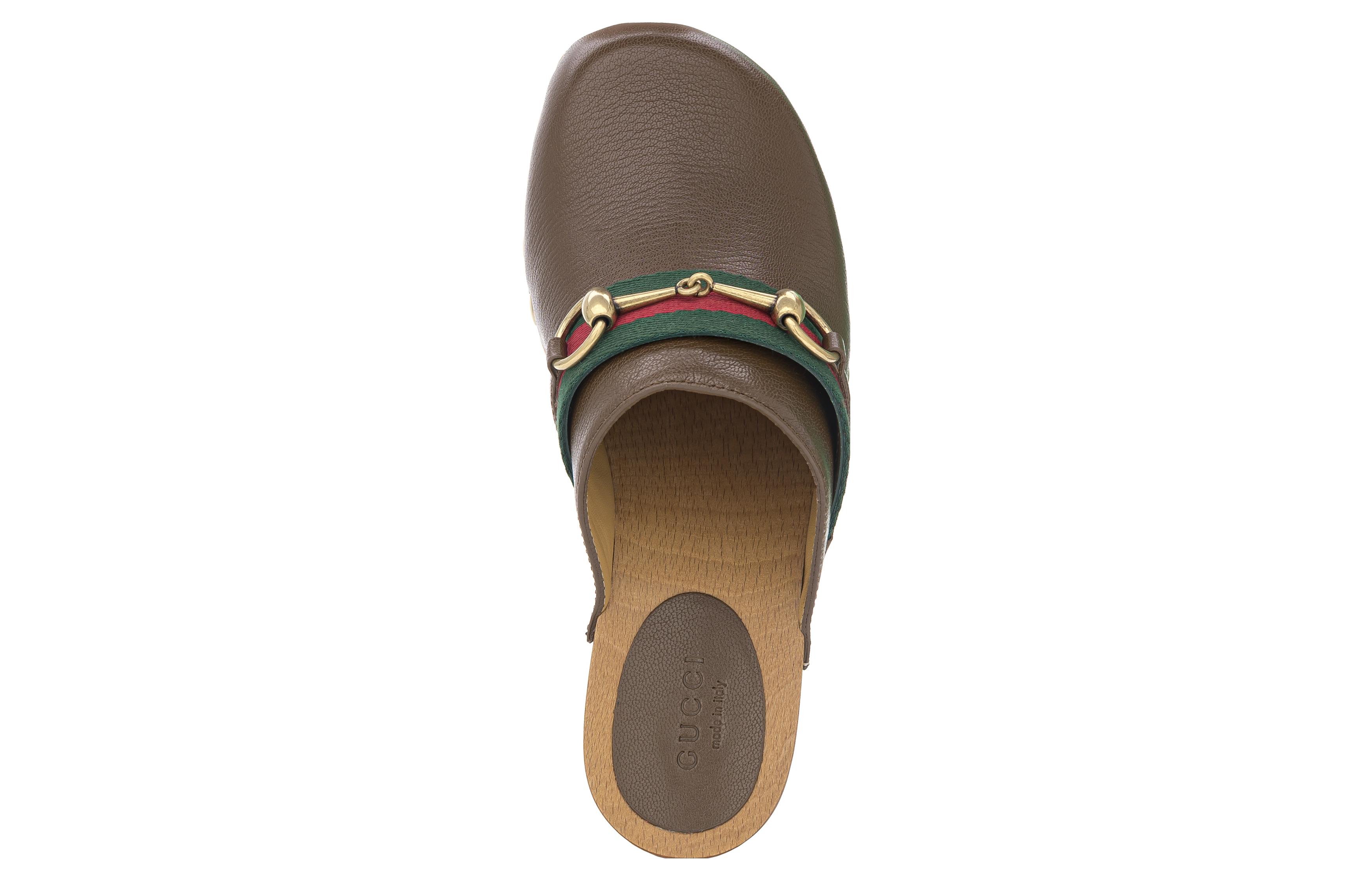Purchase (W) Gucci Leren Instapper ''Fashion Slide Bruin'' 700057-0G0P0-2360