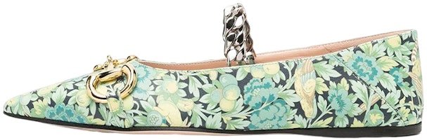 (Women) Gucci Leather Slip-On 'Floral Print Green' 639272-2IQ00-4854 (Women) Gucci Leather Slip-On 'Floral Print Green' 639272-2IQ00-4854