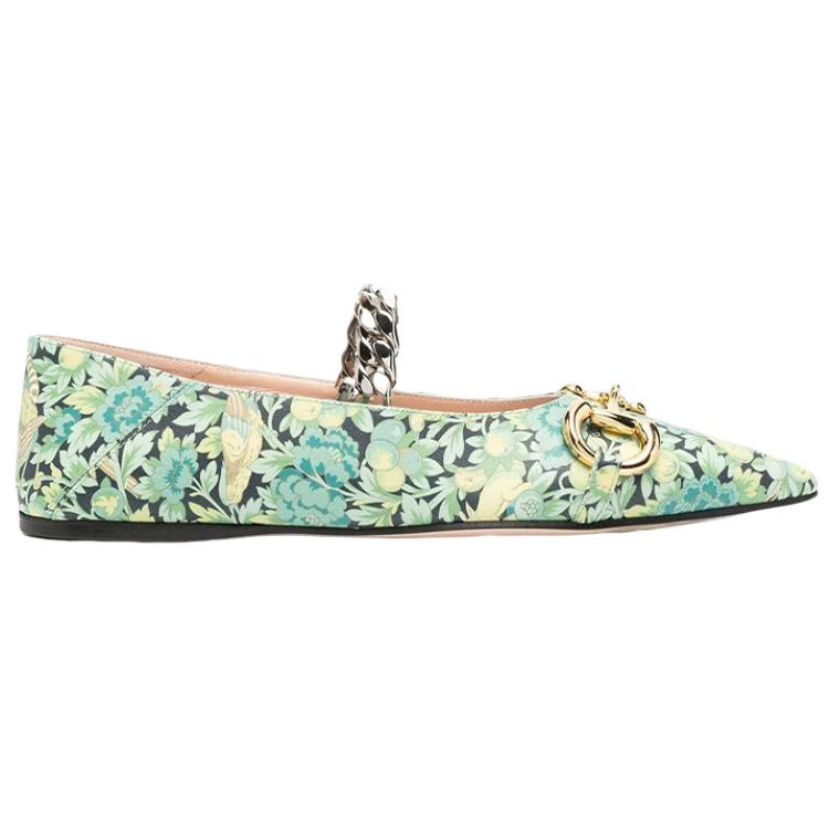 Order (Women) Gucci Leather Slip-On 'Floral Print Green' 639272-2IQ00-4854