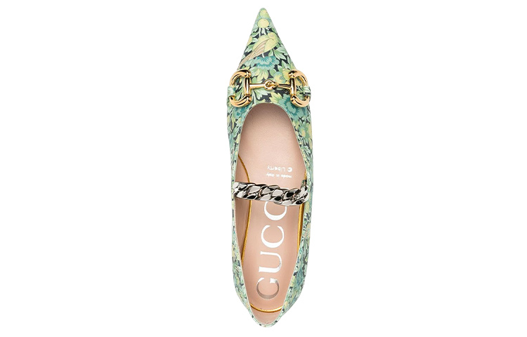 Shop (Women) Gucci Leather Slip-On 'Floral Print Green' 639272-2IQ00-4854