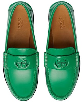 (W) Gucci Zapatillas de Cuero Sin Cordones 'Moda Verde' 738676-17X00-3727 Lookbook (W) Gucci Zapatillas de Cuero Sin Cordones 'Moda Verde' 738676-17X00-3727