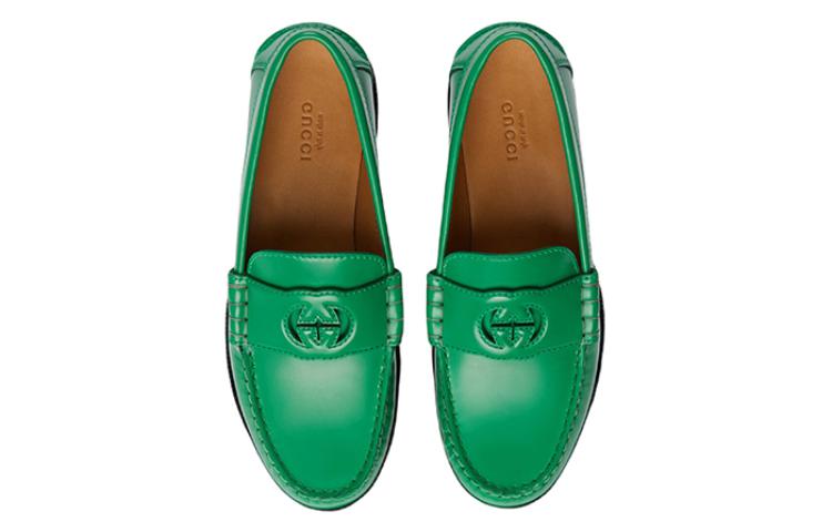 (W) Gucci Leather Slip-On 'Green Fashion' 圖 3