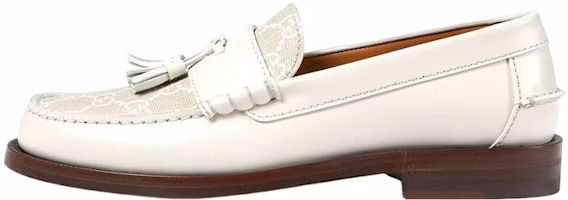 (Women) Gucci GG Supreme tassel loafers 'White' 694866-17X50-9071 (Women) Gucci GG Supreme tassel loafers 'White' 694866-17X50-9071
