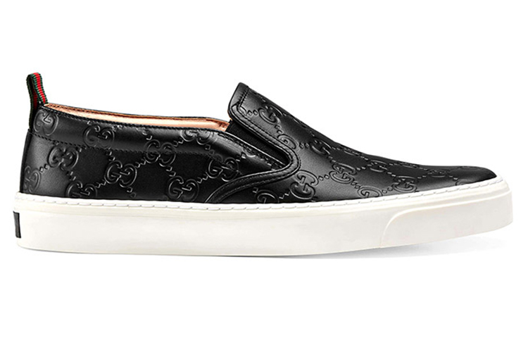 Order (W) 구찌 블랙 패션 가죽 스니커 (Gucci Black Fashion Leather Sneaker - shortened) 408510-CWCE0-1174