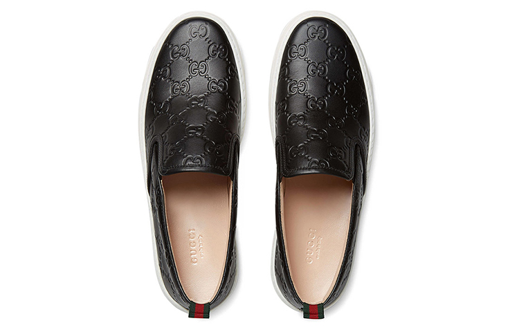 Lookbook (W) 구찌 블랙 패션 가죽 스니커 (Gucci Black Fashion Leather Sneaker - shortened) 408510-CWCE0-1174