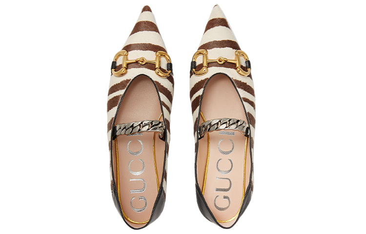 Lookbook (W) Sneaker Kulit Gucci 'Cetak Coklat Putih' ‎627412-D4MS0-9094