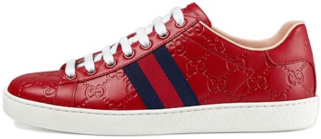 (Women) Gucci Leather Sneaker 'Red Fashion' 387993-CWCG0-6485 (Women) Gucci Leather Sneaker 'Red Fashion' 387993-CWCG0-6485