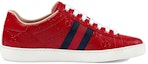 Order (W) (女性用)グッチ レザースニーカー 'レッドファッション' 387993-CWCG0-6485 387993-CWCG0-6485