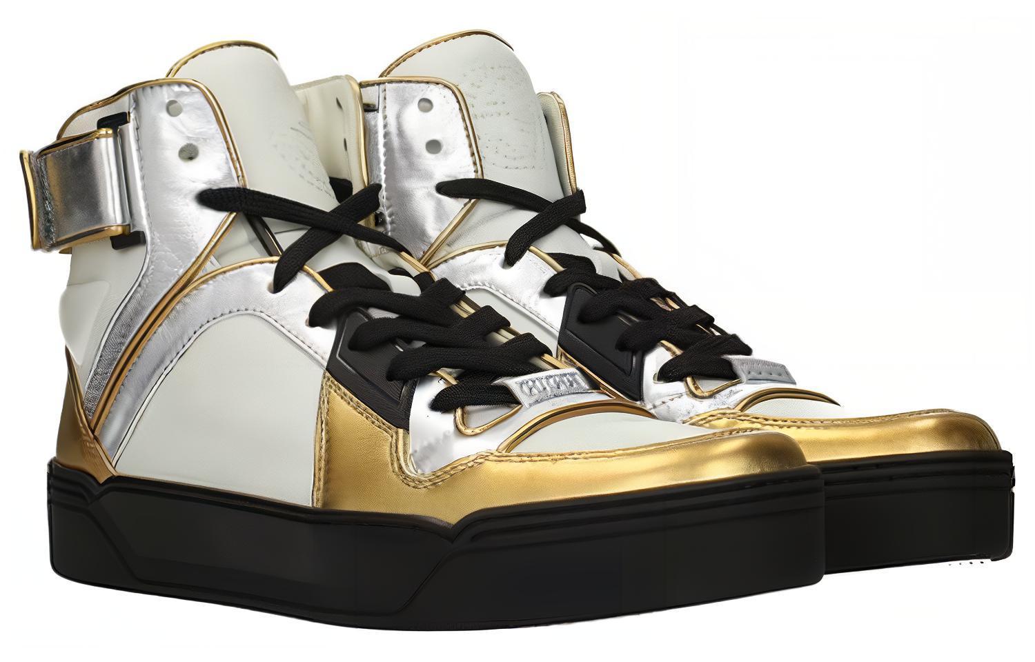 Order (W) 구찌 레더 스니커즈 '화이트 골드' (Gucci Leather Sneakers 'White Gold') 388015-BJ8M0-8070