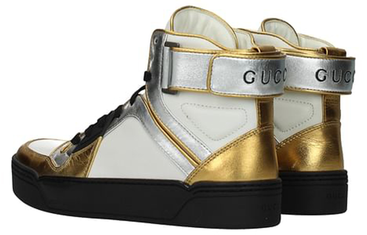 Lookbook (W) 구찌 레더 스니커즈 '화이트 골드' (Gucci Leather Sneakers 'White Gold') 388015-BJ8M0-8070
