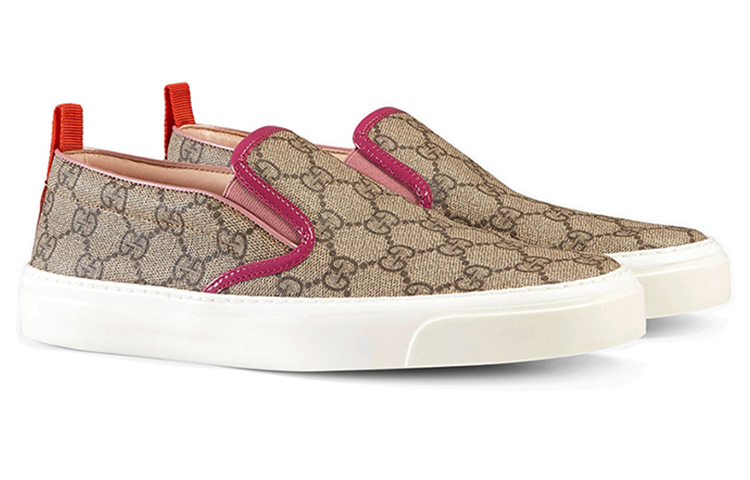 (W) Gucci Leather Sneakers 'Brown Fashion' 圖 3