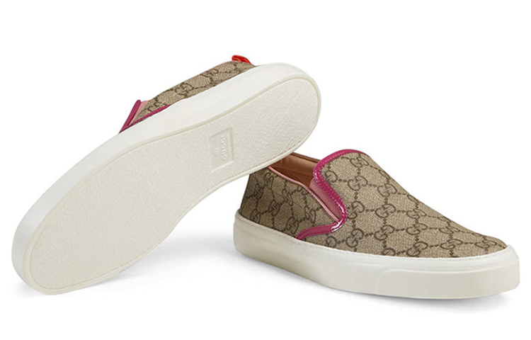 (W) Gucci Leather Sneakers 'Brown Fashion' 圖 6