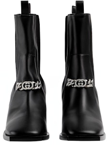 GUCCI 古馳 皮革 方頭 短筒 切爾西靴 女款 黑色 Shop GUCCI 古馳 皮革 方頭 短筒 切爾西靴 女款 黑色