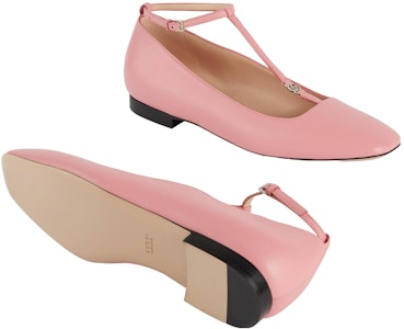 (W) Gucci Kulit Persegi Jari Datar 'Gesper Merah Muda' 723449-BKO00-5817 Purchase (W) Gucci Kulit Persegi Jari Datar 'Gesper Merah Muda' 723449-BKO00-5817