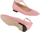 Purchase (W) Gucci Kasut Kulit Hujung Petak 'Pink Buckle' 723449-BKO00-5817