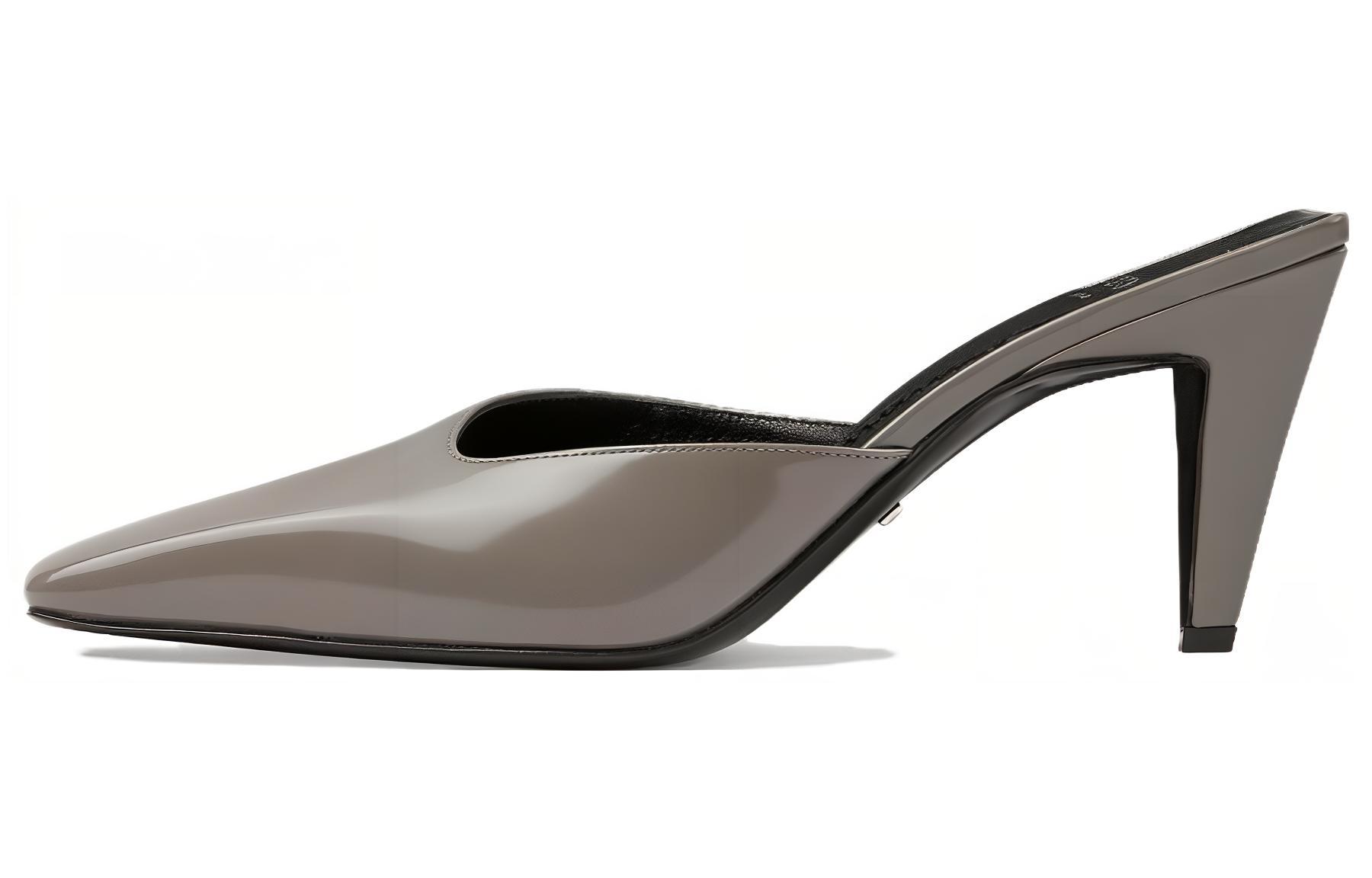 (Women) Gucci Leather Square-Toe Mule 'Grey Comfort' 764184-CLG00-1275
