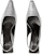 (W) Gucci Tumit Tinggi Slip-On Kulit Hujung Petak 'Silver' 764192-0MW00-8106