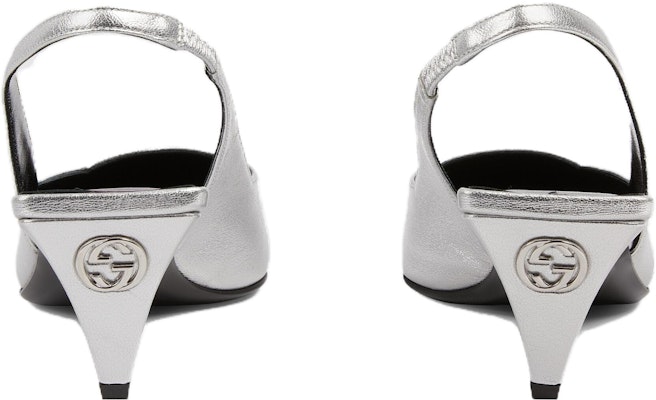 (Women) Gucci Leather Square-Toe Slip-On High Heels 'Silver' 764192-0MW00-8106 Shop (Women) Gucci Leather Square-Toe Slip-On High Heels 'Silver' 764192-0MW00-8106