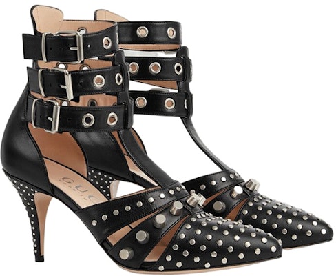 (Women) Gucci Leather Stiletto 'Fashion Buckle Black' 740061-C9D00-1000 Order (Women) Gucci Leather Stiletto 'Fashion Buckle Black' 740061-C9D00-1000