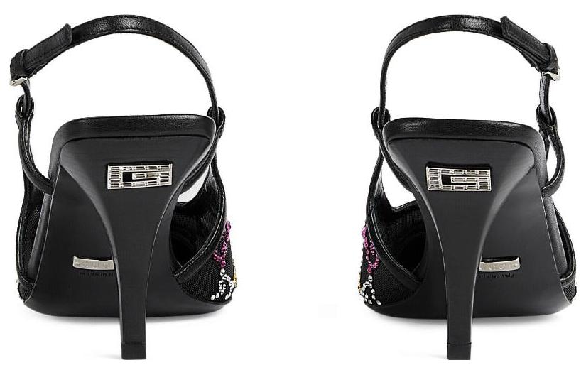 Purchase (W) Gucci Leren Stiletto ''Fashion Square Toe Zwart'' 751770-FAB1M-1000