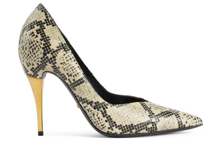 Order (W) Gucci Kulit Stiletto 'Tan' 715145-UVE00-9719