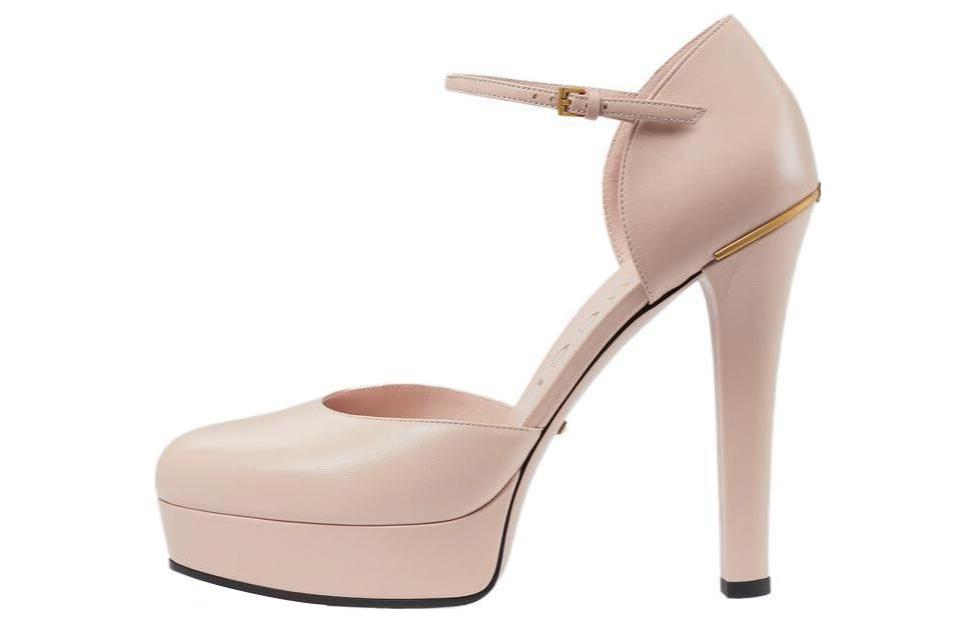 (Women) Gucci Leather Stiletto High Heels 'Light Pink' 738027-C9D00-6705