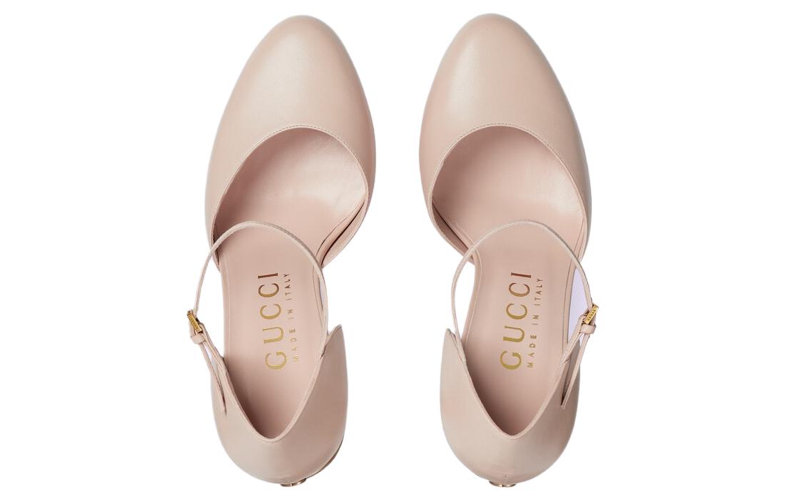 Shop (W) Gucci Sepatu Stiletto Kulit Hak Tinggi 'Pink Muda' 738027-C9D00-6705