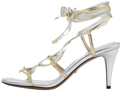 (W) 古驰金银色真皮绑带细高跟凉鞋 738679-B8B20-8150 Buy (W) 古驰金银色真皮绑带细高跟凉鞋 738679-B8B20-8150
