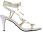 Order (W) Sandal Stiletto Tali Kulit Gucci 'Emas Perak' 738679-B8B20-8150