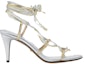 Order (W) Sandal Bertumit Tinggi Kulit Gucci "Emas Perak" dengan Tali Kasut 738679-B8B20-8150