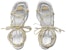 (W) Sandal Bertumit Tinggi Kulit Gucci "Emas Perak" dengan Tali Kasut 738679-B8B20-8150