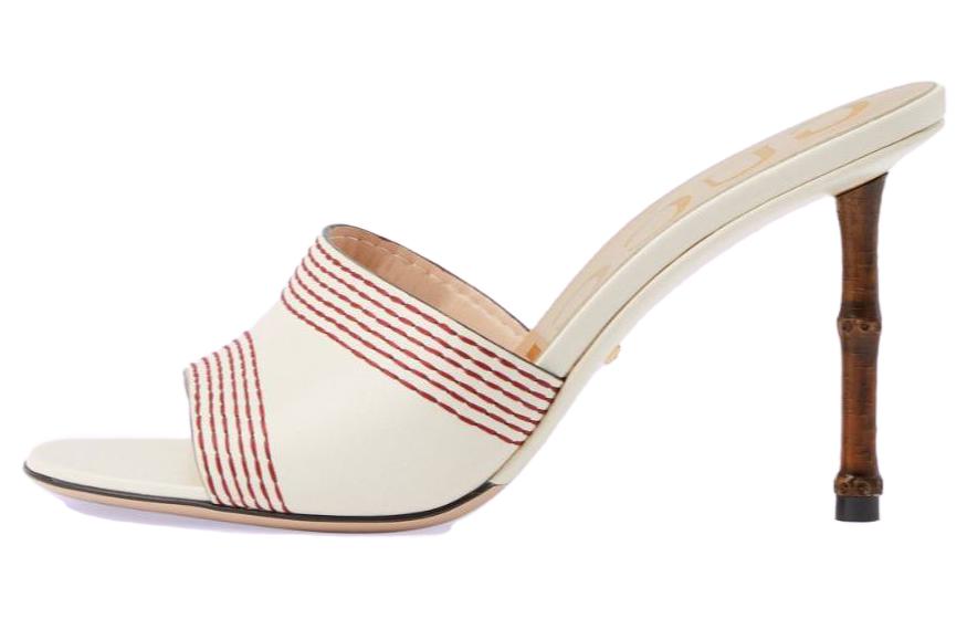 (Women) Gucci Leather Stiletto Slide 'White Fashion' 724836-C9D00-9022