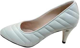 (Women) Gucci Leather Stiletto White 'Elegant Quilting' 658673-BKO00-9050 (Women) Gucci Leather Stiletto White 'Elegant Quilting' 658673-BKO00-9050