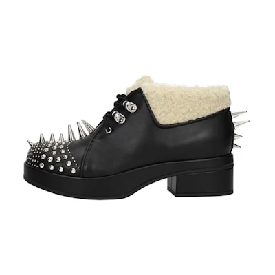 (W) Gucci Leather Studded Ankle Boots 'Black'