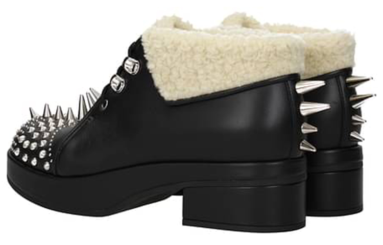 (W) Gucci Leather Studded Ankle Boots 'Black' 圖 3