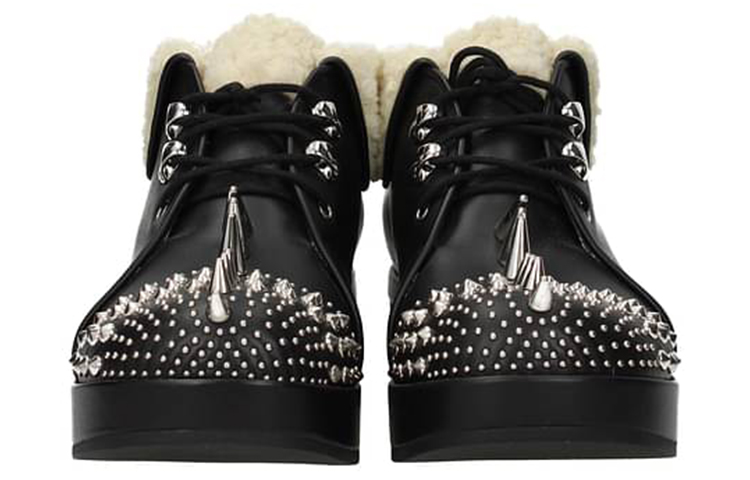 (W) Gucci Leather Studded Ankle Boots 'Black' 圖 4