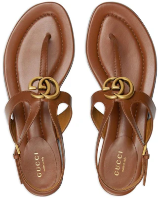 (W) Sandal Jepit Kulit Gucci 'Coklat' 746030-BKO00-2535 Shop (W) Sandal Jepit Kulit Gucci 'Coklat' 746030-BKO00-2535