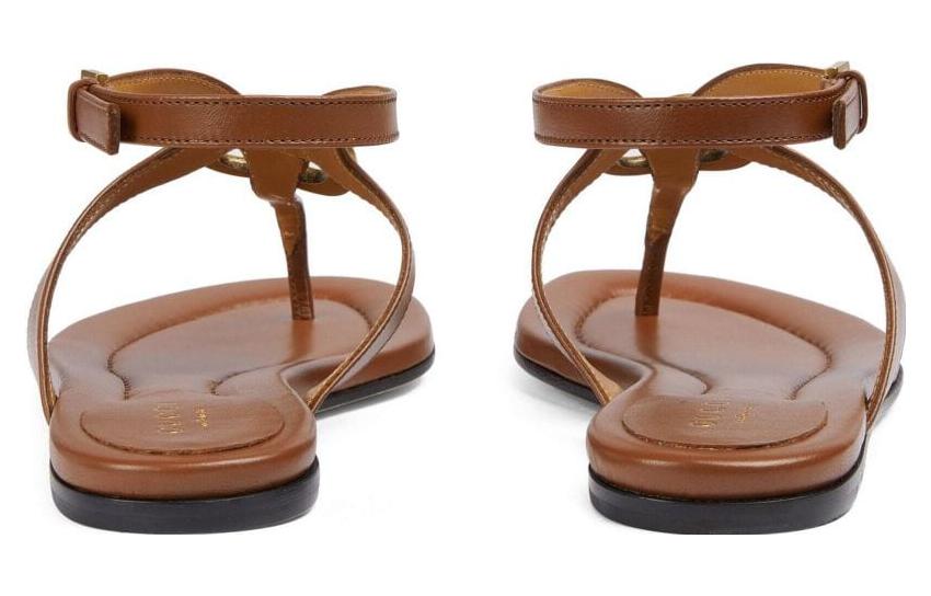 Purchase (W) Sandal Jepit Kulit Gucci 'Coklat' 746030-BKO00-2535