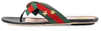 Buy (W) Sandal Thong Gucci Kulit Web Busur Aksen 'Hitam' 433565-H5QA0-8490