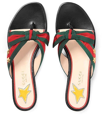 (W) Sandal Gucci Kulit G-Thong Aksen Pita Web 'Hitam' 433565-H5QA0-8490 Lookbook (W) Sandal Gucci Kulit G-Thong Aksen Pita Web 'Hitam' 433565-H5QA0-8490