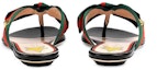 Shop (W) Sandal Thong Gucci Kulit Web Busur Aksen 'Hitam' 433565-H5QA0-8490