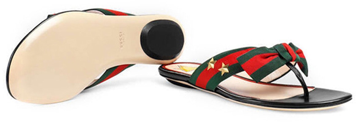 (Women) Gucci Web Bow Accent G-Thong Sandal 'Black' 433565-H5QA0-8490 Purchase (Women) Gucci Web Bow Accent G-Thong Sandal 'Black' 433565-H5QA0-8490