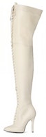 (Women) Gucci Leather Zip High-Top Boots 'White' 726079-AABHQ-9022 (Women) Gucci Leather Zip High-Top Boots 'White' 726079-AABHQ-9022