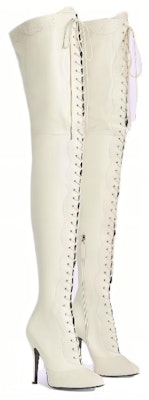 (Women) Gucci Leather Zip High-Top Boots 'White' 726079-AABHQ-9022 Lookbook (Women) Gucci Leather Zip High-Top Boots 'White' 726079-AABHQ-9022