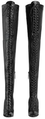 (Women) Gucci Leather Zippered Pointed High-Top Boots 'Black' 726079-AABEV-1000 Lookbook (Women) Gucci Leather Zippered Pointed High-Top Boots 'Black' 726079-AABEV-1000
