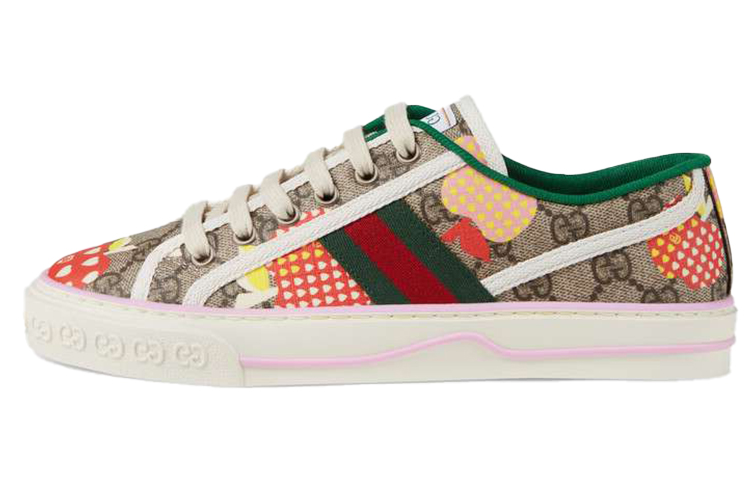 (W) Gucci Les Pommes Tennis 1977 'Beige ebony apple print'