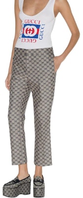 (W) GUCCI Lido Pantalones Casuales Beige Colorblock con Cremallera Frontal. 786389-ZAM7G-9082 Purchase (W) GUCCI Lido Pantalones Casuales Beige Colorblock con Cremallera Frontal. 786389-ZAM7G-9082